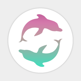 Ombre Dolphins Magnet